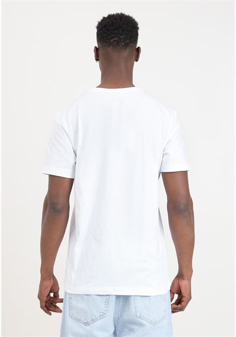 T-shirt bianca da uomo con stampa logo sul davanti CALVIN KLEIN JEANS | J30J325352YAFYAF